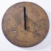 A brass sundial,
