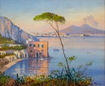 Y. Gianni (Italian, 19th/20th Century) - Scenes in Naples - Two watercolours - The larger 47.