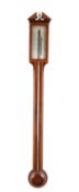 Gugeri, London, a mahogany stick barometer the silvered dial signed Gugeri,