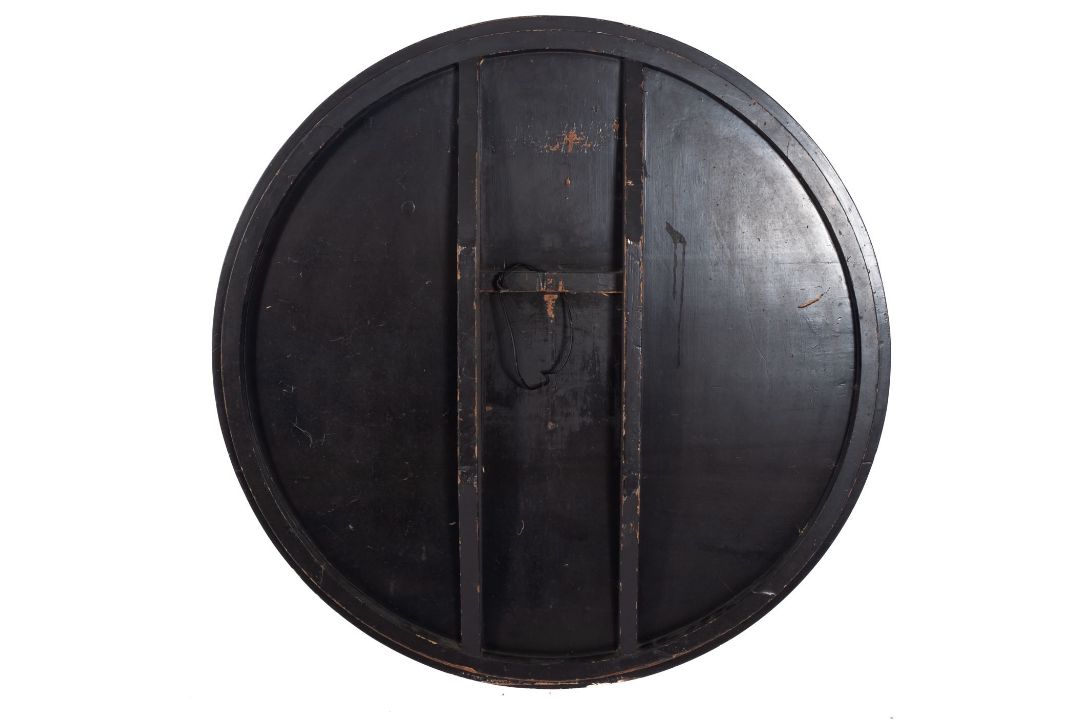 A Japanese black lacquered and parcel gilt circular table top, - Image 2 of 2