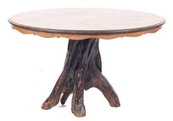 A Victorian walnut circular breakfast table,