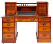 A Victorian walnut estate desk,