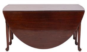 A George II mahogany gateleg dining table,