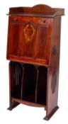 A Victorian walnut and marquetry music cabinet, almost certainly Shapland & Petter,