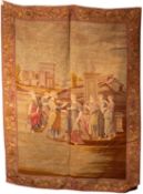 A pictorial wall tapestry in 17th century taste,
