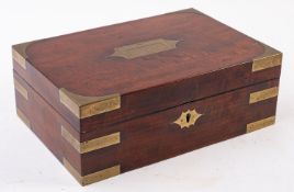 A Regency mahogany and brass bound dressing case,
