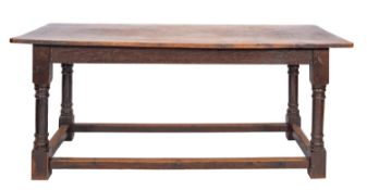 An oak refectory table,