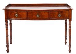 A late 19th Century mahogany bow-fronted dressing table,