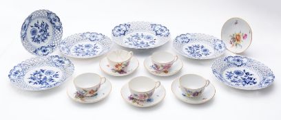 A group of Meissen tableware,