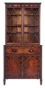 A Regency mahogany and coromandel crossbanded secretaire bookcase,