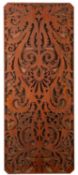 A pair of Victorian mahogany fret-cut panels,