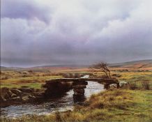Steven Townsend, Two framed landscape prints, Each 44.