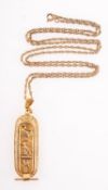 An Egyptian hieroglyph pendant with chai