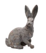A metal model of a hare, modern; natural