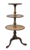 A George III mahogany dumb waiter, late