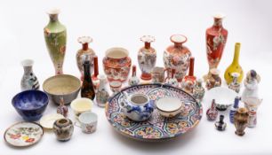 A quantity of Oriental ceramics, late 19th/20th century the majority Japanese,