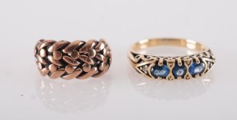 Two 9ct gold rings, including an early 2