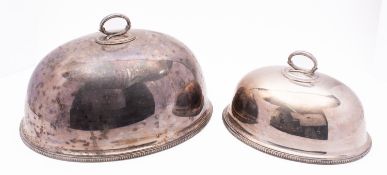A large silver plated meat dome by Mappin & Webb Ltd, Prince's Plate, London and Sheffield, 46cms.