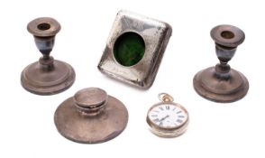 A mixed group of silver; including a pai