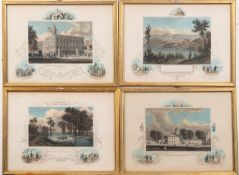 UNITED STATES. A group of four hand coloured engravings published by J. & F. Tallis (c.