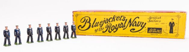 Britains toy soldiers, set 78, Bluejackets of the Royal Navy, 8 figures,