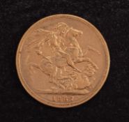 A Victorian Sovereign 1887.