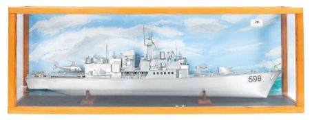 A scratch built scale model of the Chinese North Sea Frigate 'Rhizhao' No.