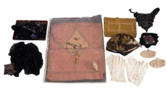 An early 20th century silk and gilt embroidery Cloche hat, possibly French,