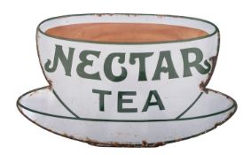 A 'Nectar Tea, enamel sign, stamped 'Patent Enamel Co Ltd B'Ham & London' to the bottom edge, 53.