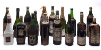 Assorted wines and spirits, including Cherry liquor, vermouth etc.
