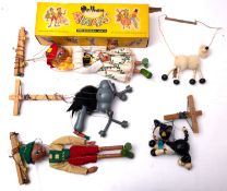 Four boxed Pelham puppets, 'Boy', Girl',