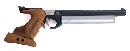 A Styer-Mannlicher Match LP .177 Precision target Air Pistol, 7.5inch compressed air tube with 10.