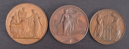 A medal by Charles Wiener (66mm) inauguration of the arches of the sense 1872,