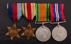 A WWII RAF group of four to Flight Officer P F L Nickless, 143686, 1939-45 Star, Africa Star,