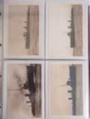 A good collection of early 20th century Royal Navy and maritime postcards in three albums,