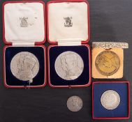 1910-35 Matt Silver Jubilee medals, with 1935 crown,