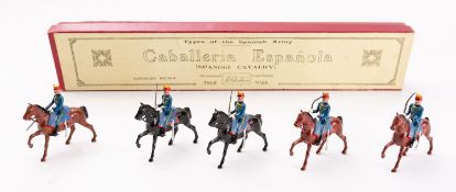 Britains toy soldiers, set 218, Caballeria Española (Spanish Cavalry)_, 5 mounted figures,