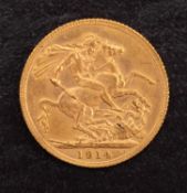 A 1914 Sovereign.