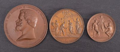 Victor Emanuel's visit to London (65mm) medal,
