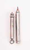 Sampson Mordan & Co, A silver pencil holder , London, 1910,