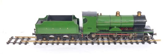 A live steam 2 1/2 inch gauge LNER green 4-4-0 locomotive ,No.