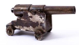 A steel desk model of a canon, the 7.5 inch three stage barrel