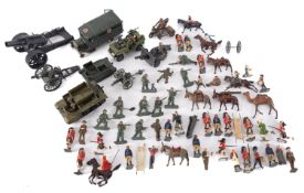 MILITARY. Britains lead and plastic soldiers and other figures,