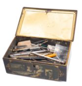 A collection of various late 19th and early 20th century propelling pencils including advertising