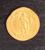 A gold Solidus of Valentinian I 34-75 mm Antioch, approx 4.3g.