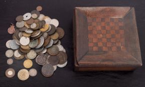 A group of world coins, including model Gothic crown by Hyoms,