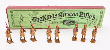 Britains toy soldiers, set 225, The Kings African Rifles, 8 figures,