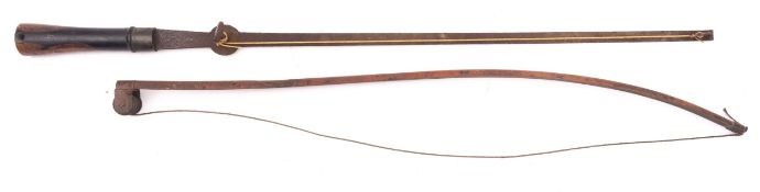 A late 19th or early 19th century paper lifter or cat gut stretcher,