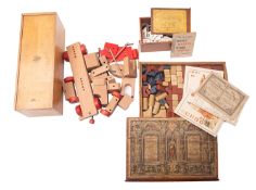A boxed set of 'Richter's Anchor Blocks' in wooden box with lithograph pare label to cover,
