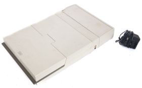 An IBM PC Convertible Model 5140 laptop computer, circa1986, serial number N55-00002410,